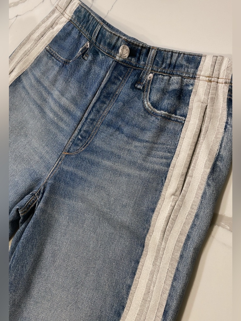 NEW Rag & Bone rb Miramar Side Stripe
Wide Leg Cotton Terry Sweatpant Jeans M - Picture 9 of 14